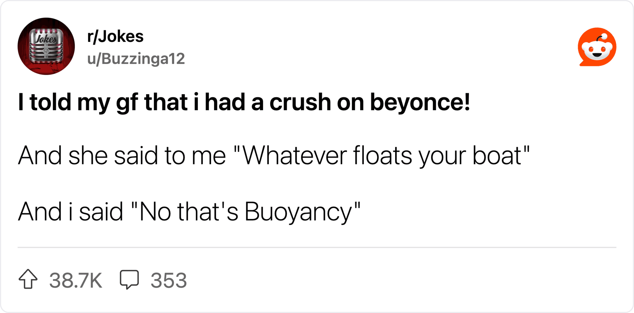 I told my gf that I had a crush on beyonce!.