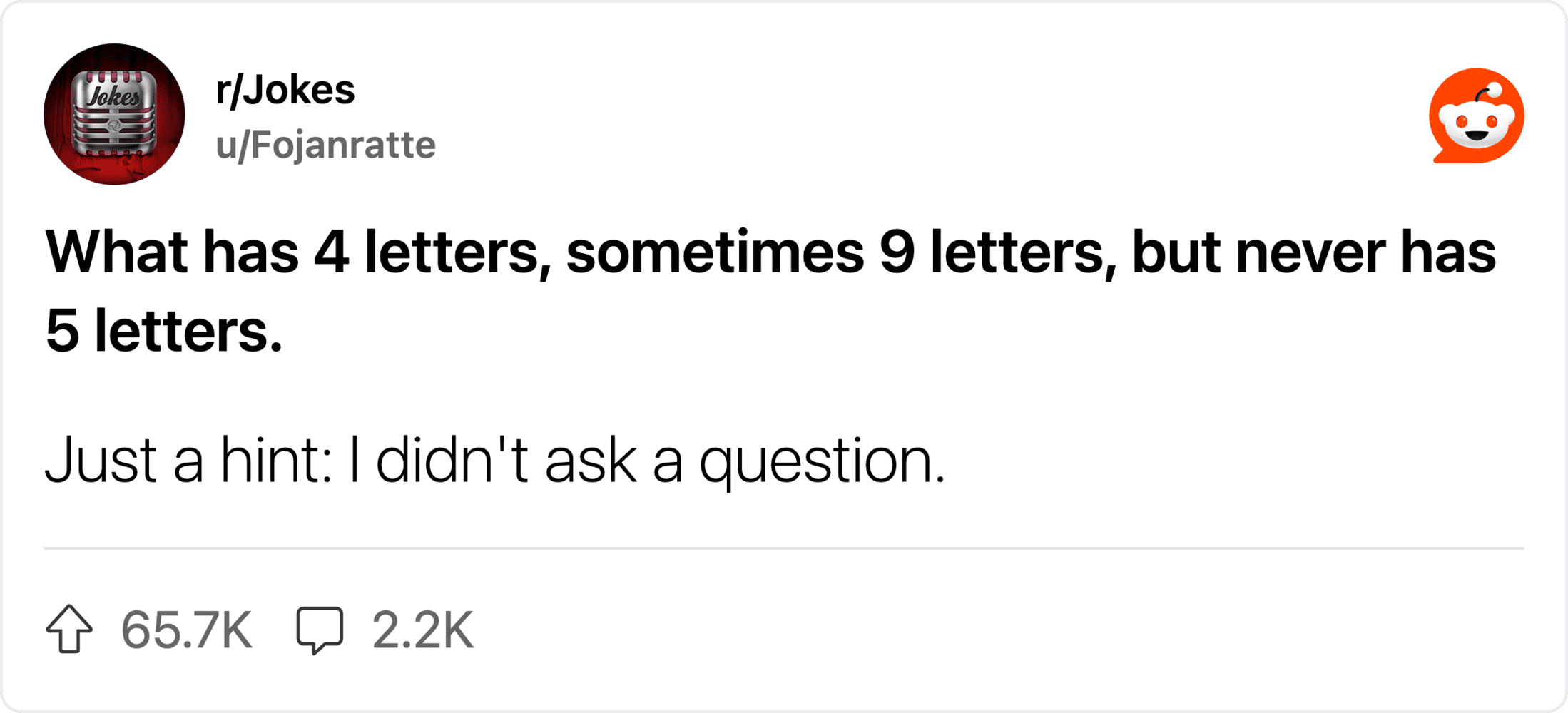 4-letter word puzzle with a hint about asking a question.
