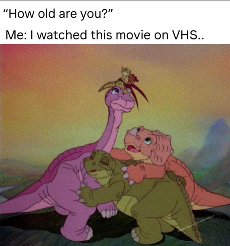 How old are you? Me: I watched this movie on VHS.