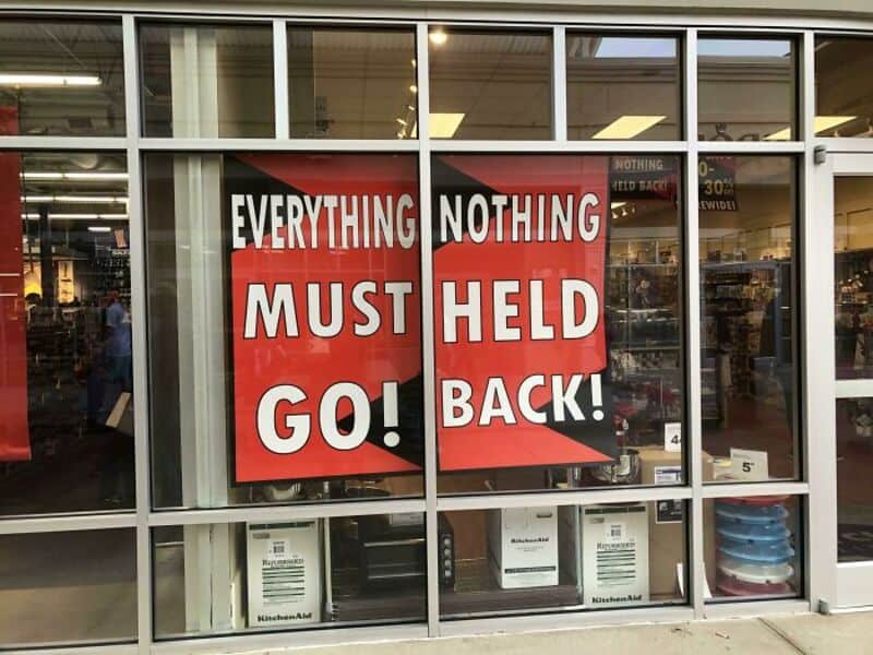 EVERYTHING MUST GO! NOTHING HELD BACK!.