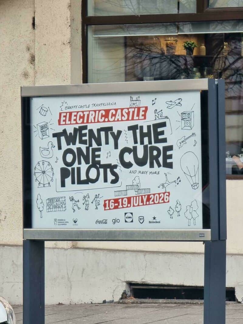 Electric Castle festival poster with Twenty One Pilots and Cure, July 16-19, 2026.