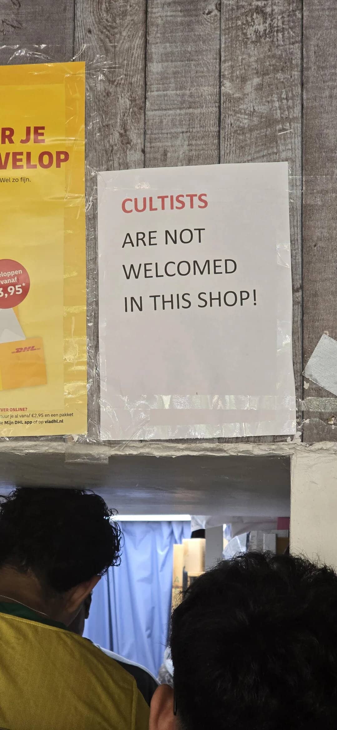Cultists are not welcomed in this shop!.