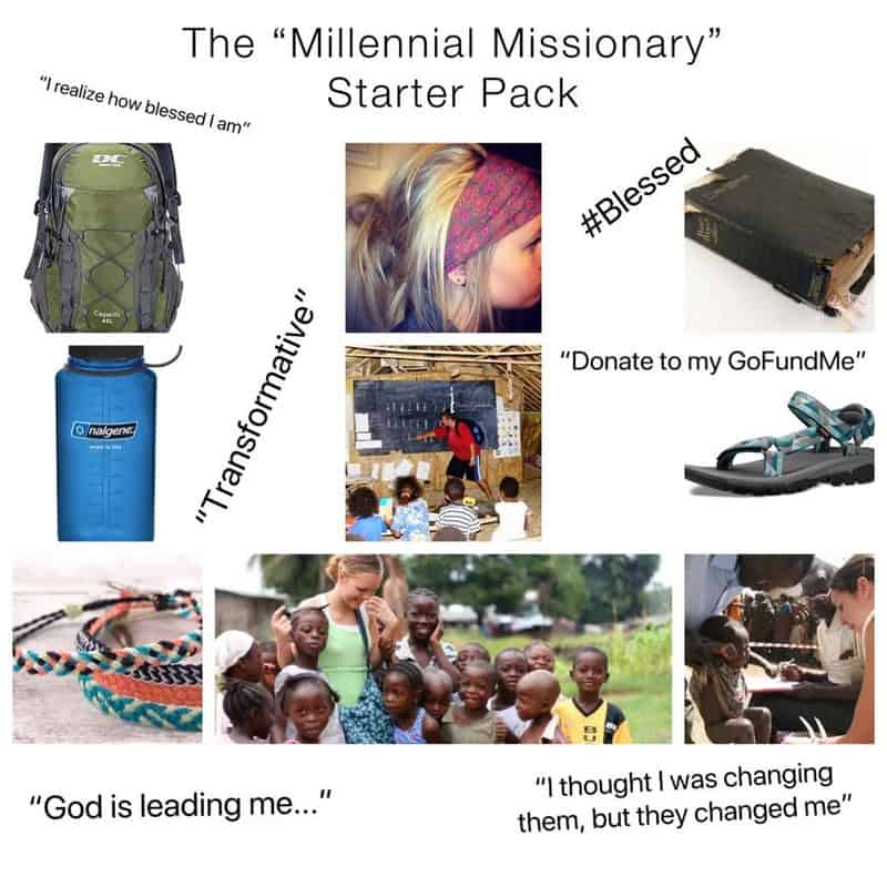 The “Millennial Missionary” Starter Pack.