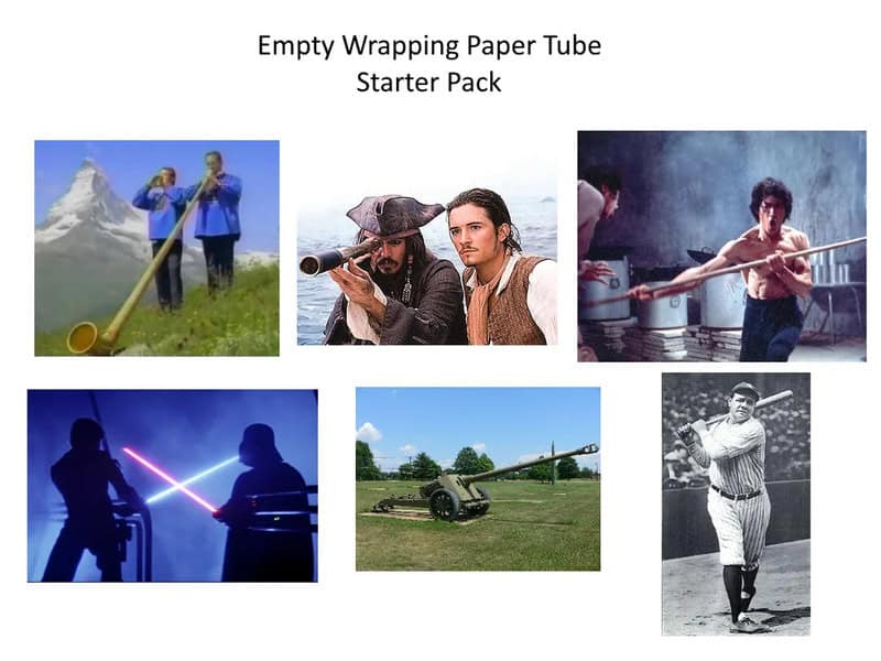 Empty Wrapping Paper Tube Starter Pack.
