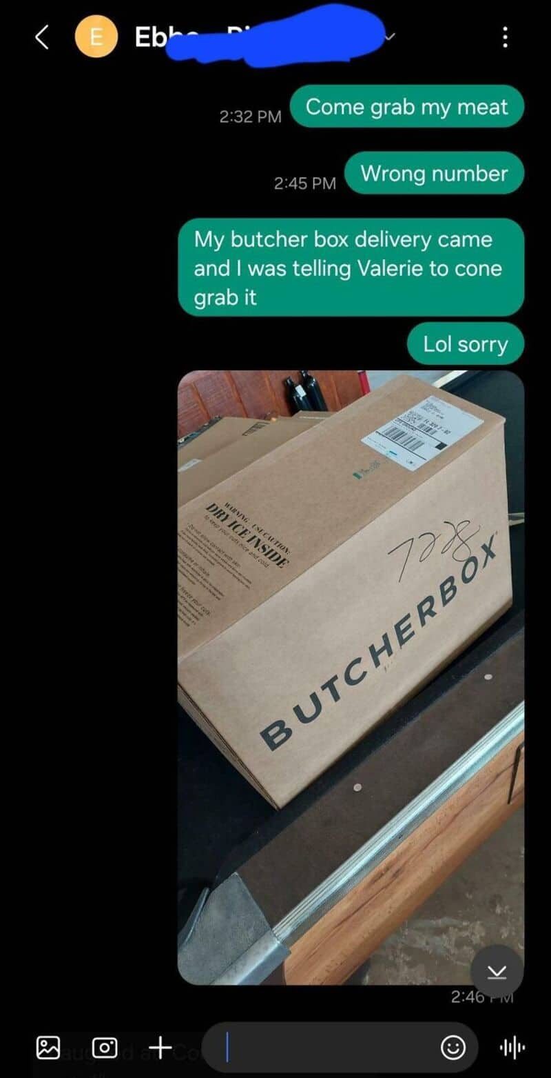 Incorrectly labeled as a delivery box, the image shows a cardboard box on a counter with a shipping.