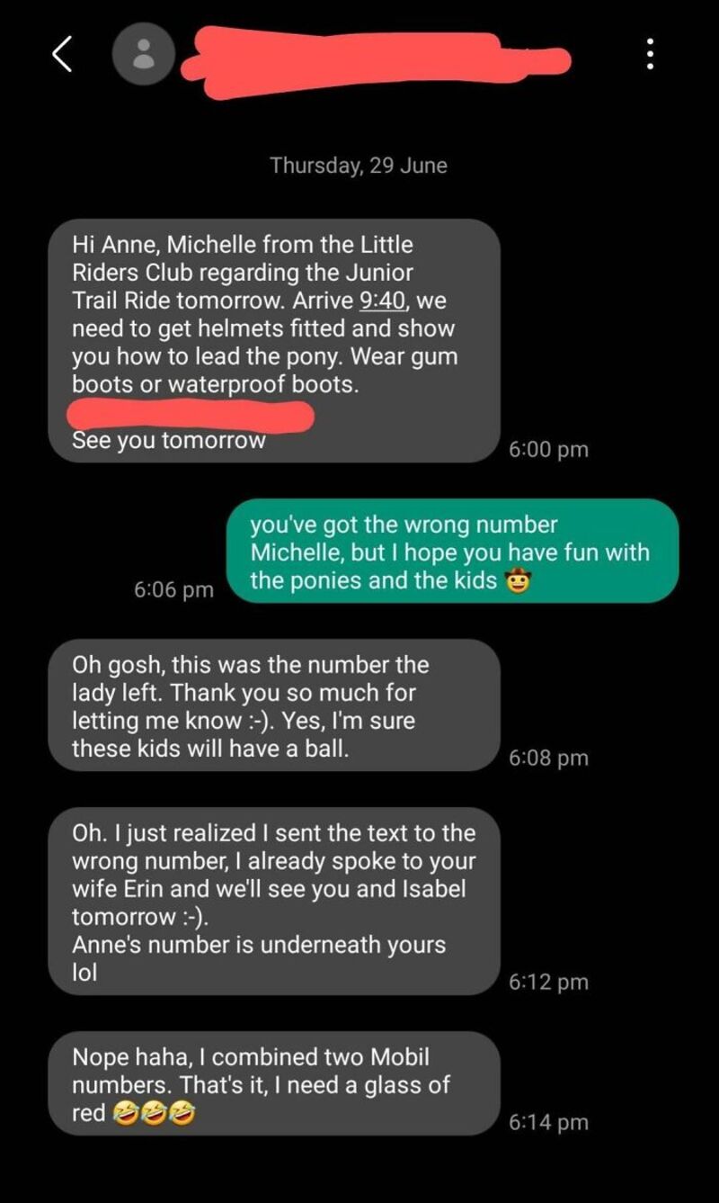 Hi Anne, Michelle from the Little Riders Club regarding the Junior Trail Ride tomorrow. Arrive 9:40,.