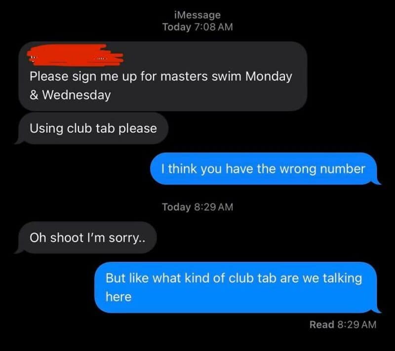 Please sign me up for masters swim Monday & Wednesday.