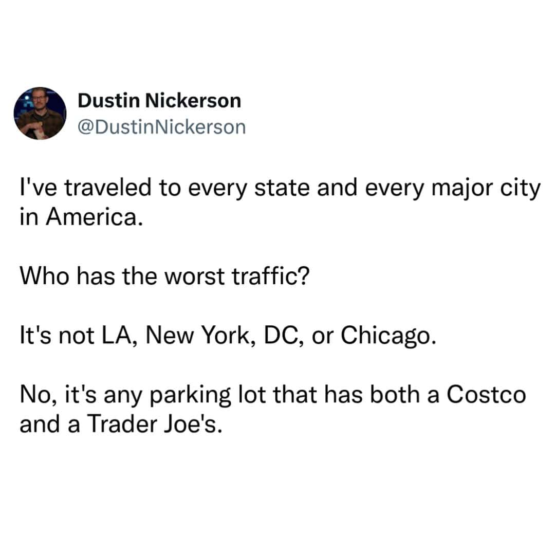 Travel story about traffic in America, not LA, NY, DC, or Chicago.