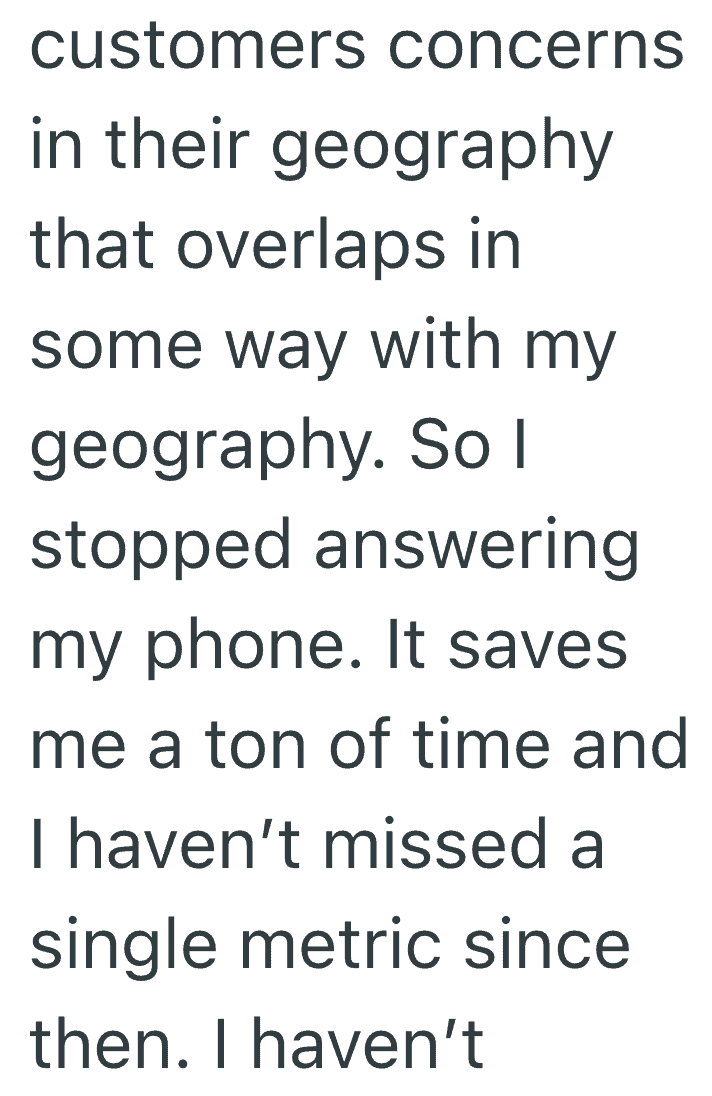 Customers' concerns about overlapping geography and phone usage.