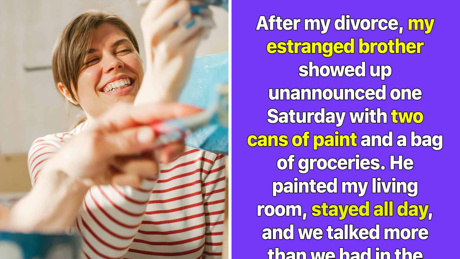 A woman smiling while taking a selfie with a colorful background.