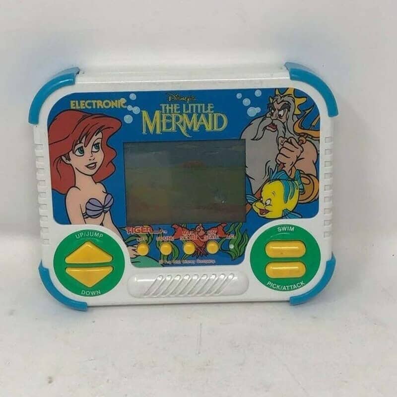 Electronic Little Mermaid toy with Ariel and King Triton on the front.