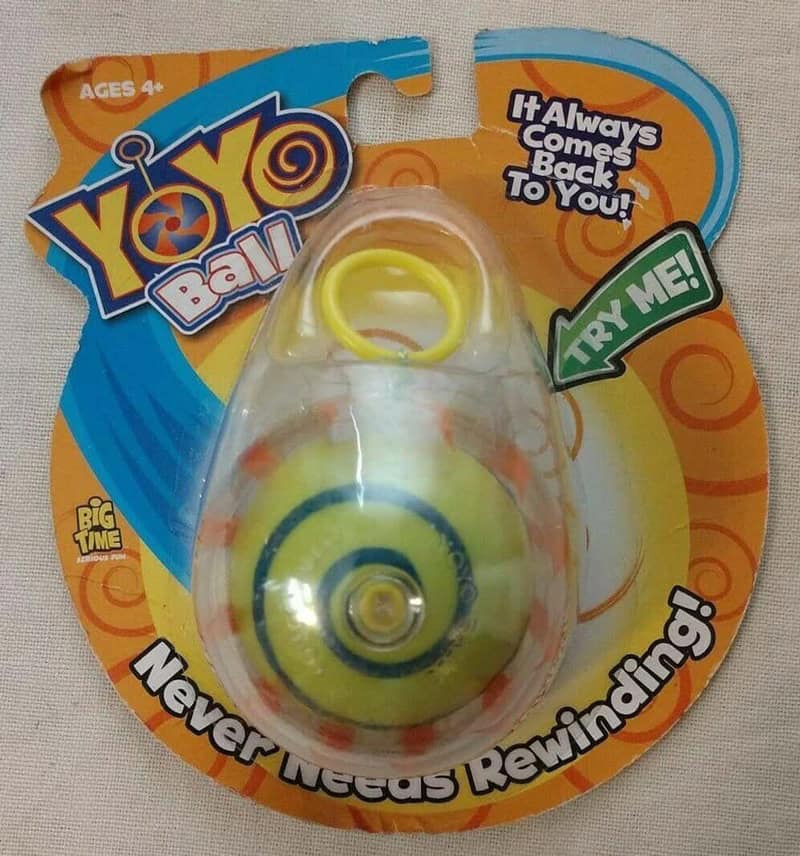 Yo-Yo Ball toy in packaging with bright colors and text.