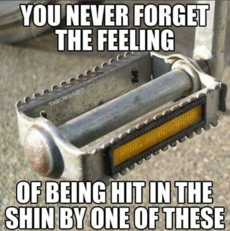 You never forget the feeling of being hit in the shin by a razor blade.