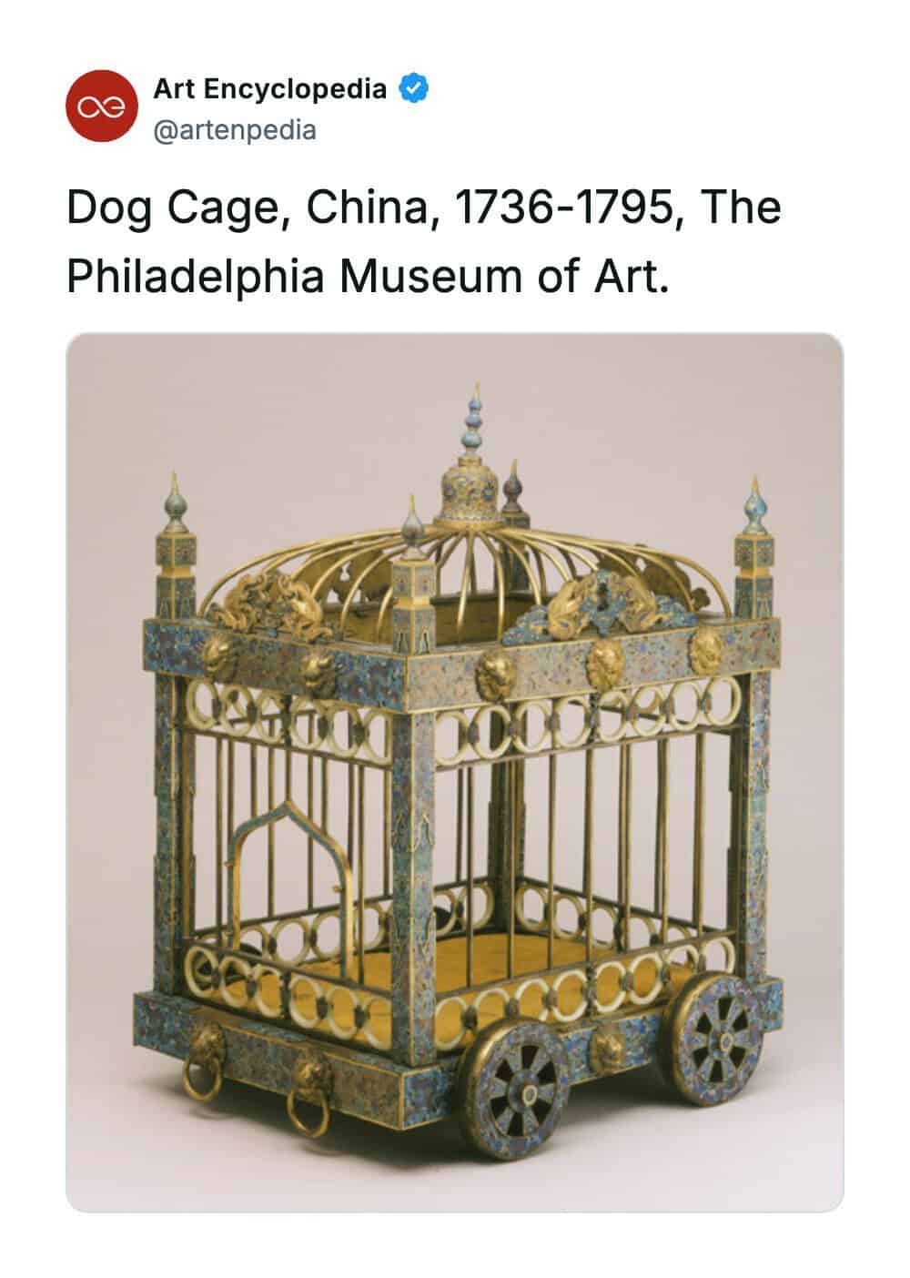 Dog Cage, China, 1736-1795, The Philadelphia Museum of Art.