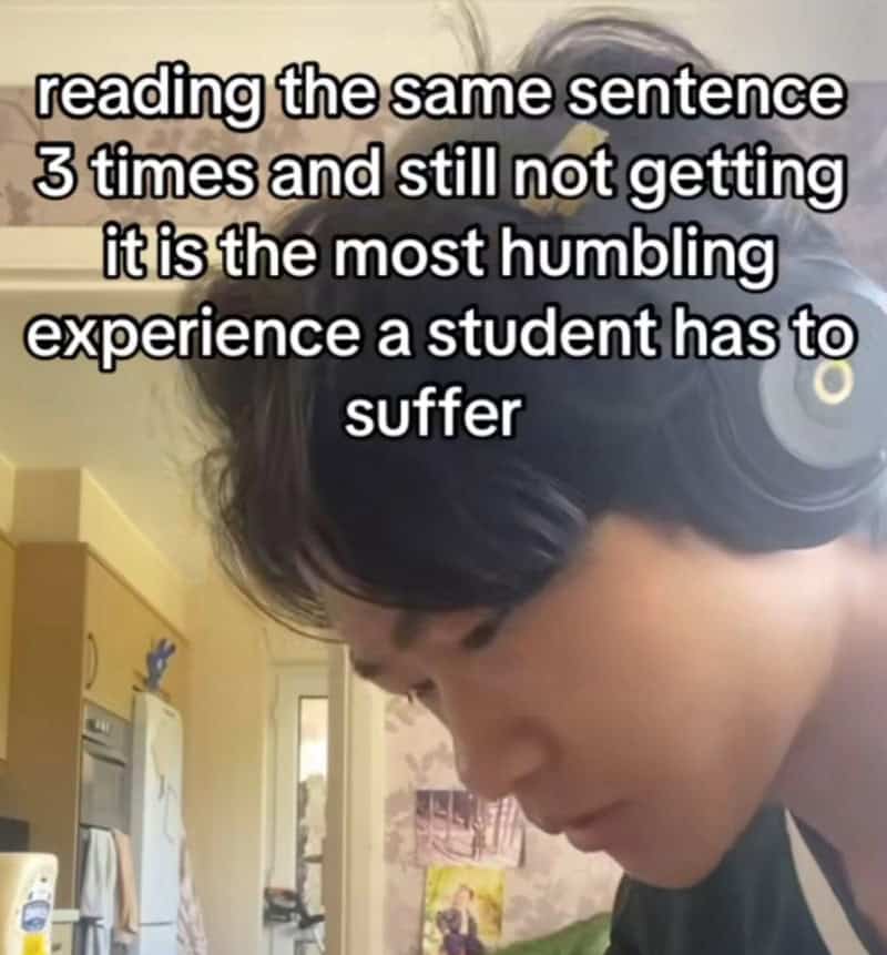 Reading the same sentence 3 times and still not getting it, a humbling experience.