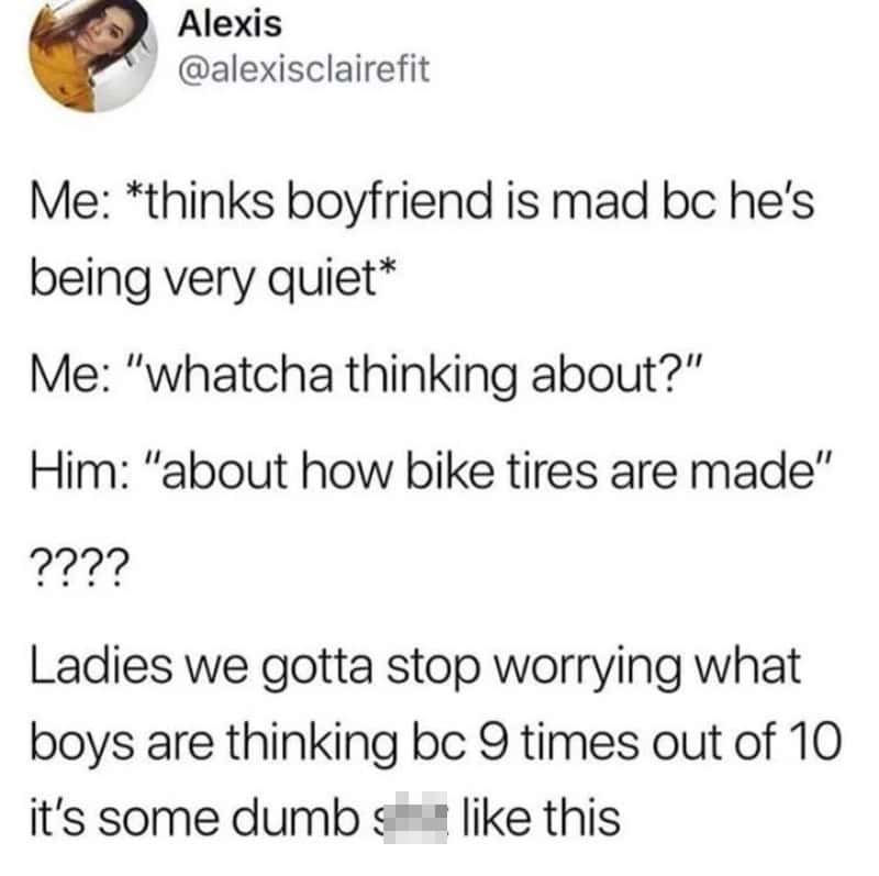 Text meme about relationship misunderstandings and assumptions.