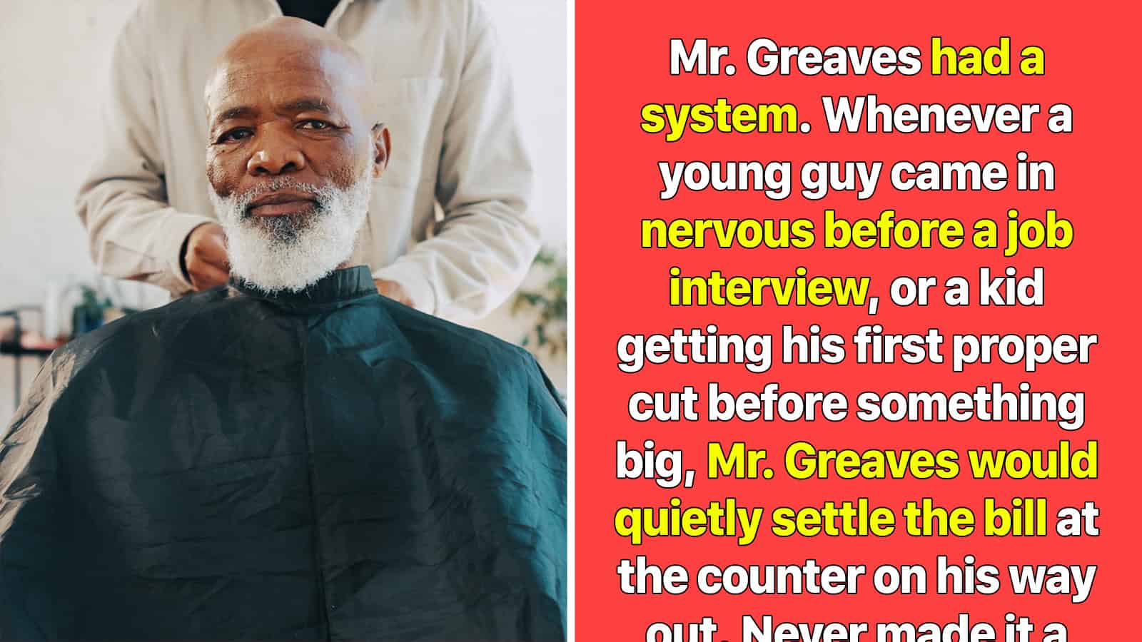 Mr. Greaves had a system to settle the bill quietly at the counter.