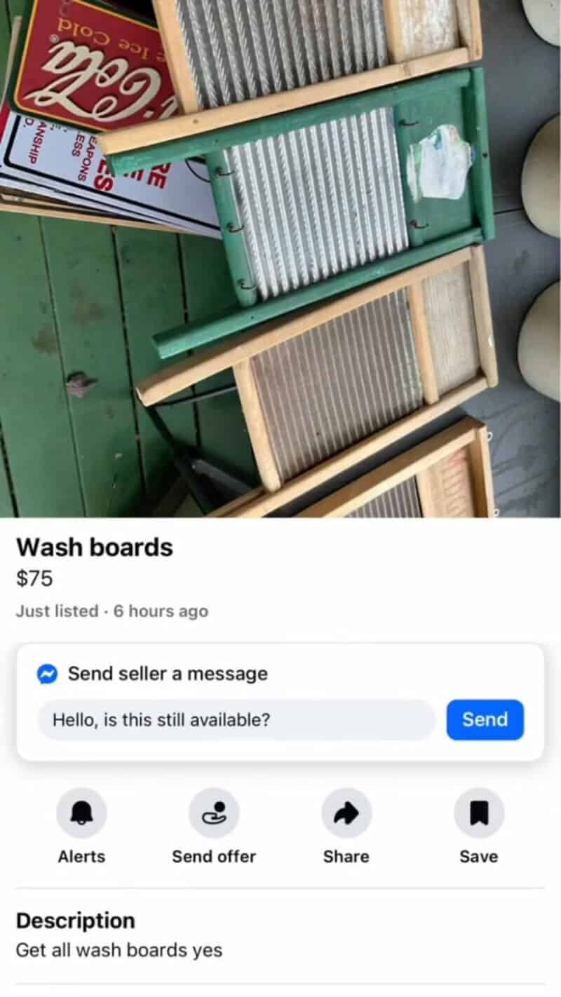 Wash boards.