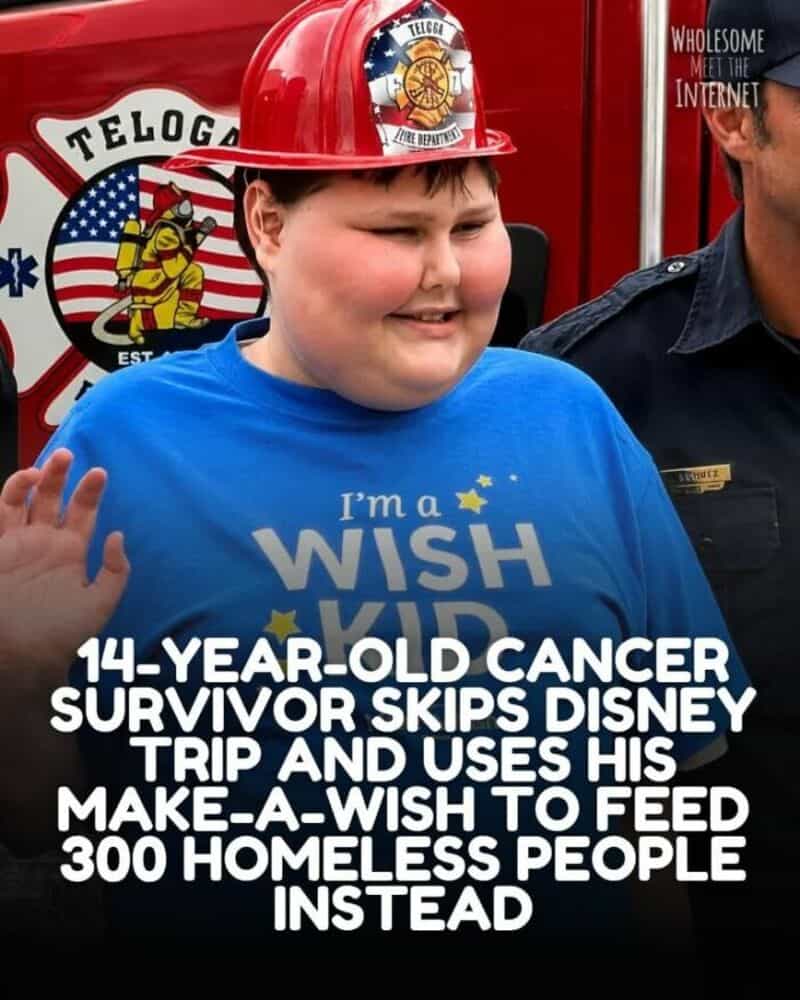 14-year-old cancer survivor skips Disney trip, feeds 300 homeless people instead.