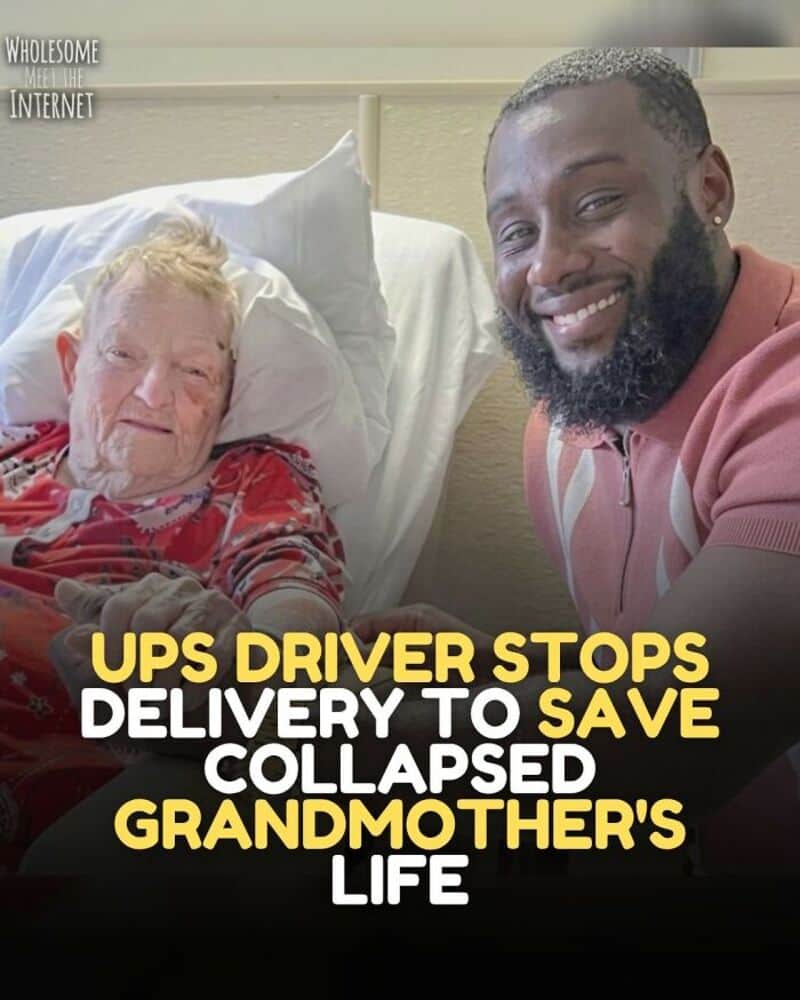 UPS driver stops delivery to save grandmother's life in hospital bed.