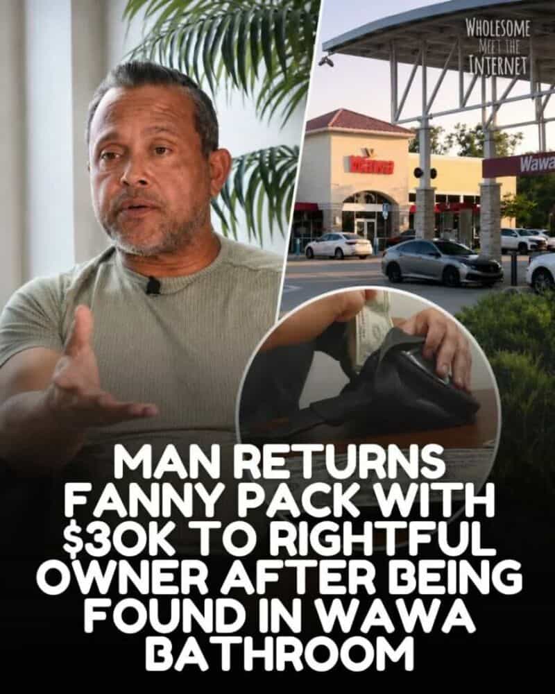Man returns fanny pack with $30K to rightful owner after being found in Wawa bathroom.