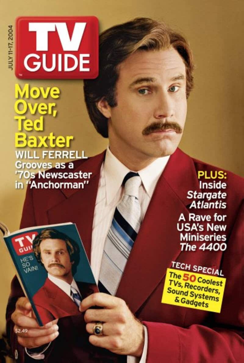 TV Guide cover featuring Ted Baxter from The Mary Tyler Moore Show, July 11-17, 2004.