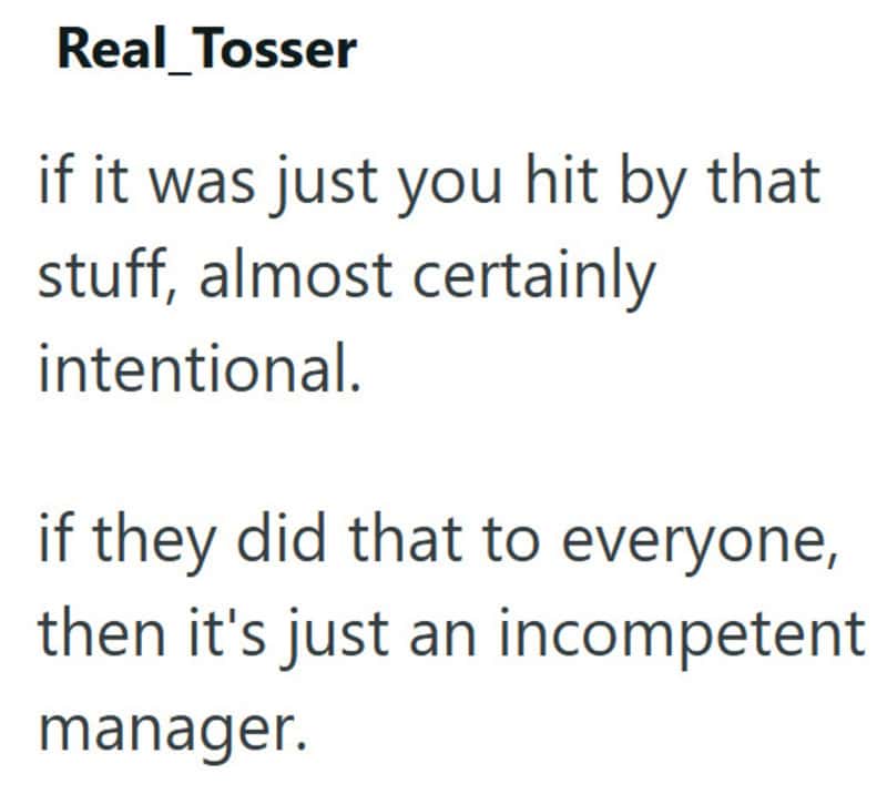 Quote about accidental hitting and incompetent manager from Real_Tosser.