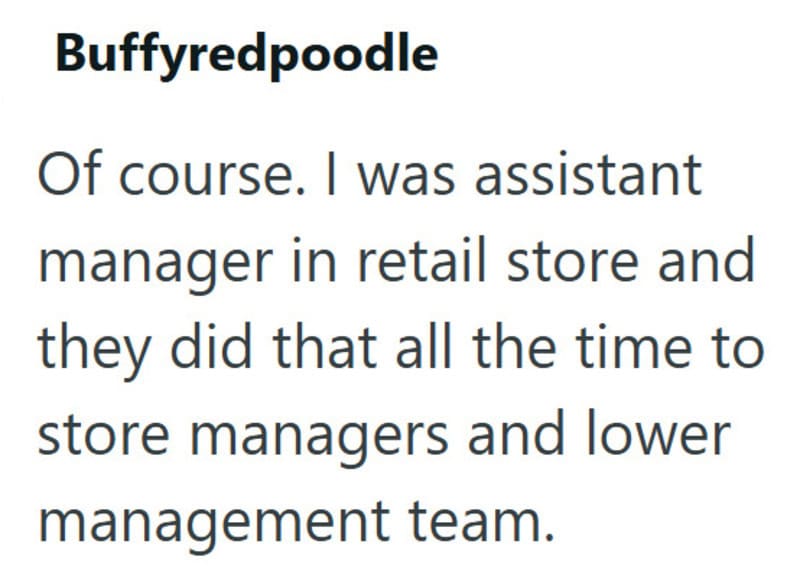 Quote from Buffyredpoodle about assistant manager role in retail.