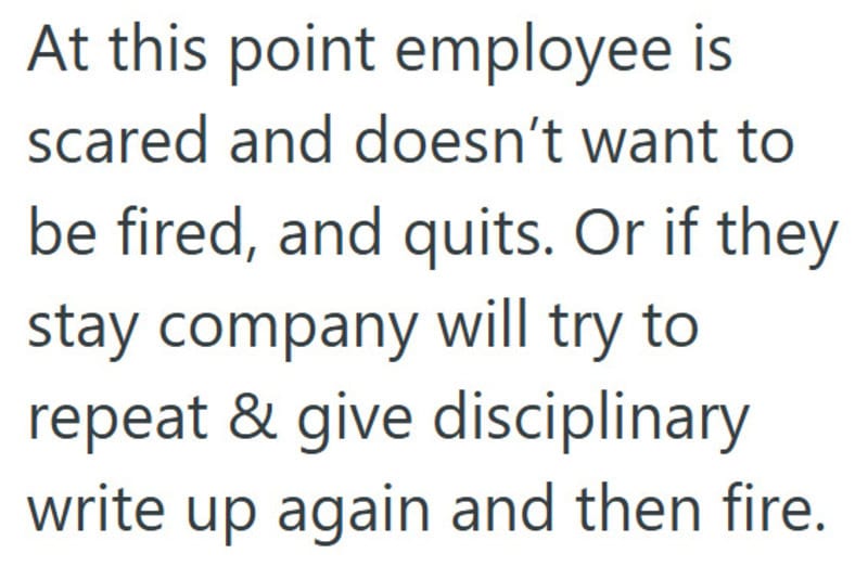 Employee quitting due to fear of being fired, feeling unsafe at work.