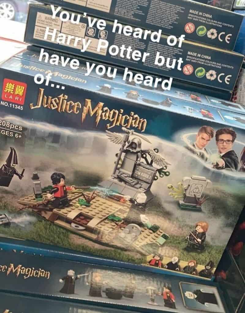 Lego Justice Magician set with Harry Potter theme and characters.
