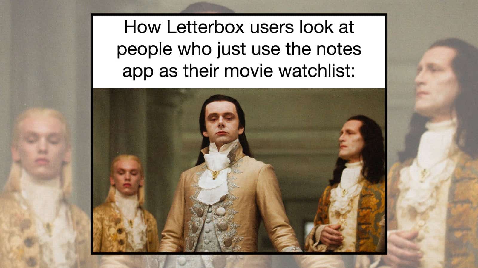 How Letterbox users look at people who use notes app as their movie watchlist.