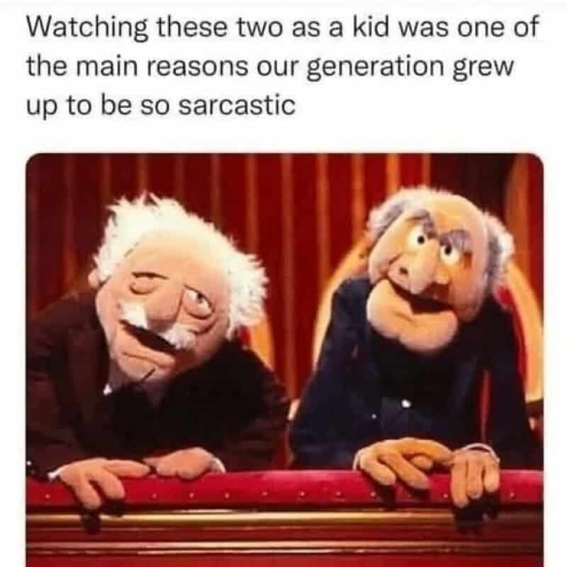 Watching these two as a kid was one of the main reasons our generation grew up to be so sarcastic.