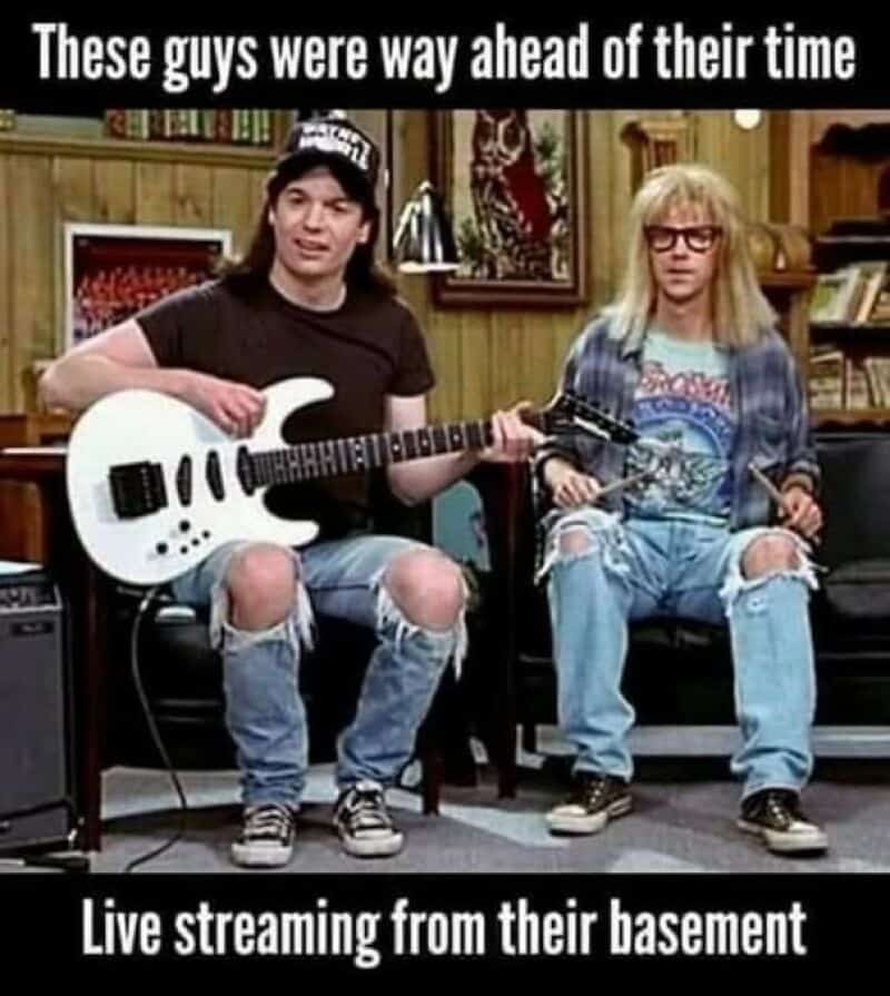 These guys were way ahead of their time. Live streaming from their basement.