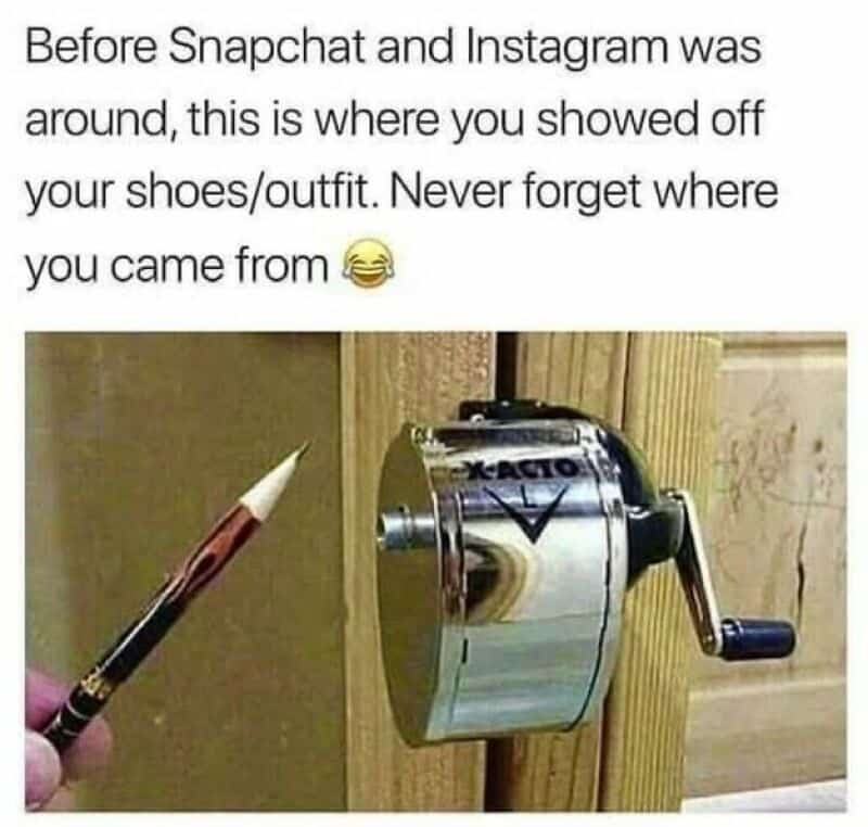 Before Snapchat and Instagram, this is where you showed off your shoes/outfit. Never forget whereyou.