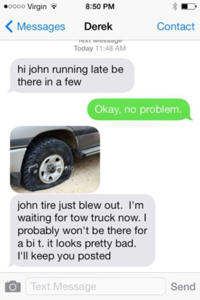 Close-up of a tire with a blown-out tire on a truck.