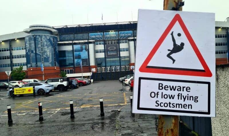 Beware of low flying Scotsmen with a humorous illustration.