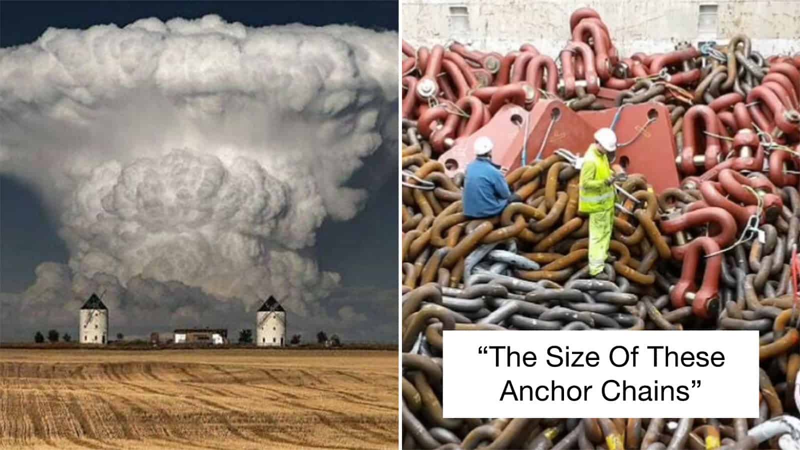 A massive cloud of smoke and ash billowing into the sky over a field.