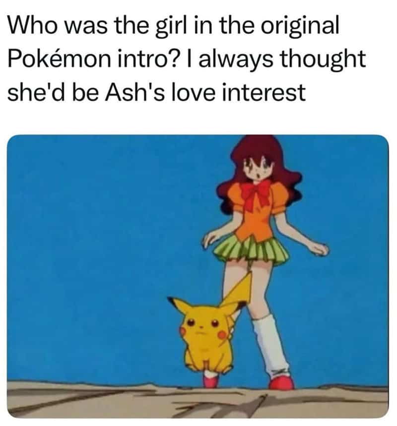 Who was the girl in the original Pokémon intro? I always thought she'd be Ash's love interest.