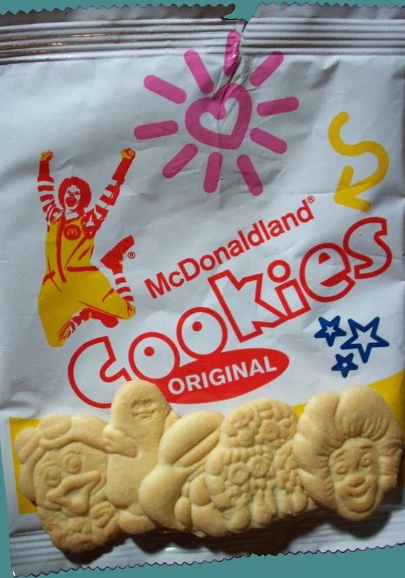 McDonald's Coolkies Original cookies with a colorful packaging and a clown logo.