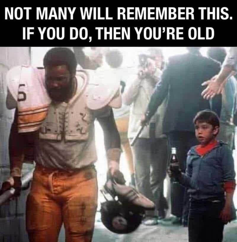 Memes with a man and boy, caption about being old if you remember this.