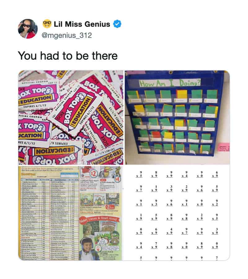 You had to be there meme with educational materials and a chart.