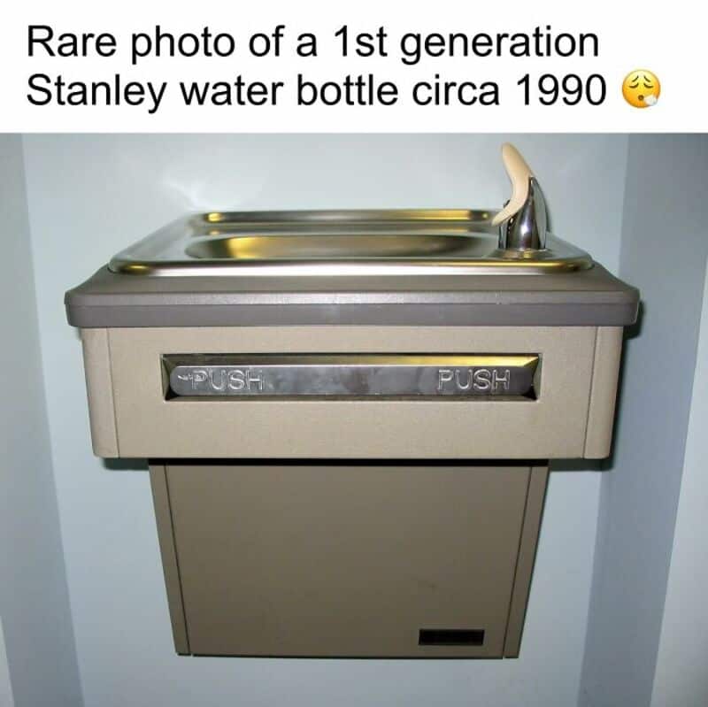 Rare photo of a 1st generation Stanley water bottle circa 1990.