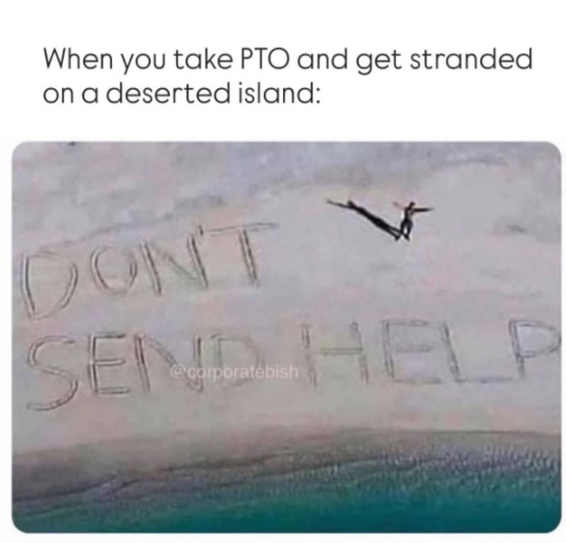 Person skydiving over a message in the snow that says 'Don't Send Help'.