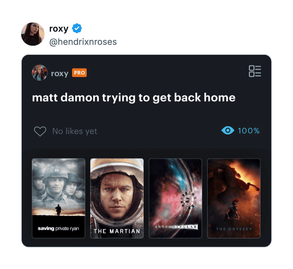 Matt Damon trying to get back home from the movie The Odyssey.