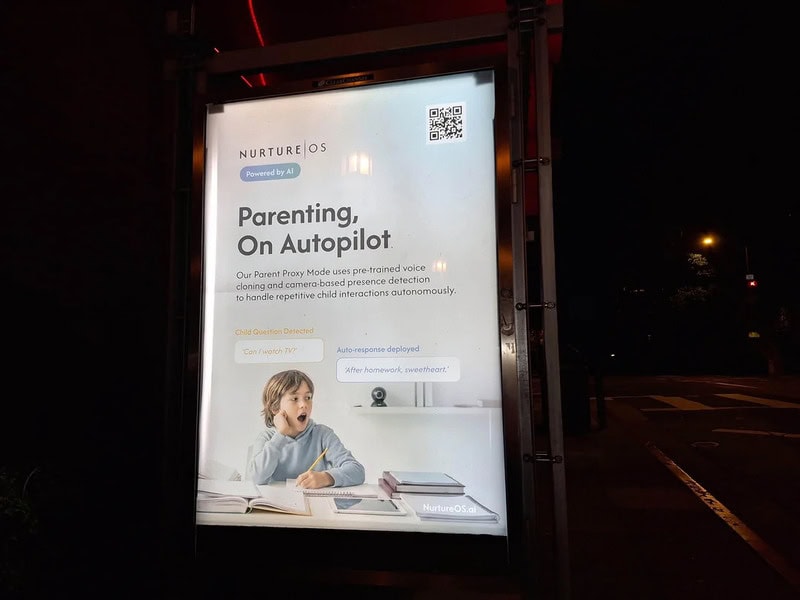 Parenting, On Autopilot - Child with open book and tablet at night.