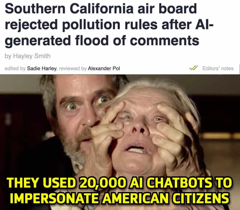 Southern California air board rejected pollution rules after AI-generated flood of comments.