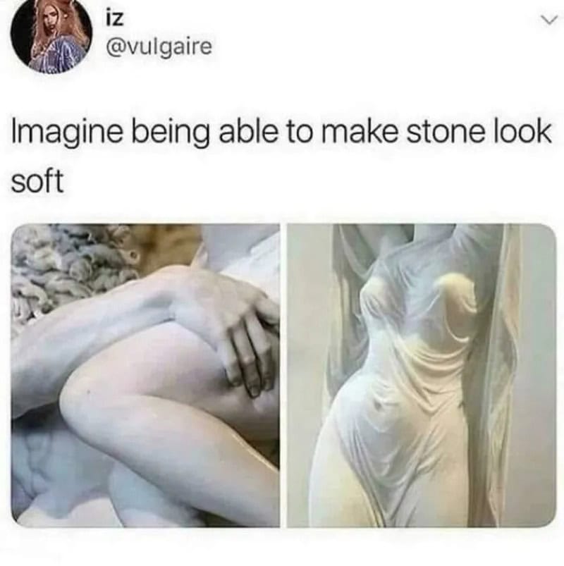 Image showing a stone sculpture that looks soft and smooth.