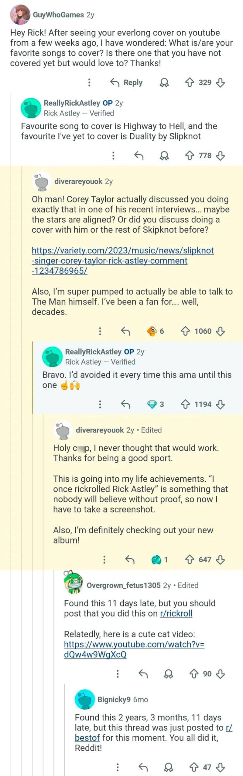 YouTube comment section discussing a video about a dog and a song.