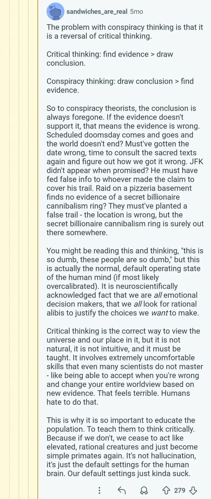 Draw conclusion and find evidence.
