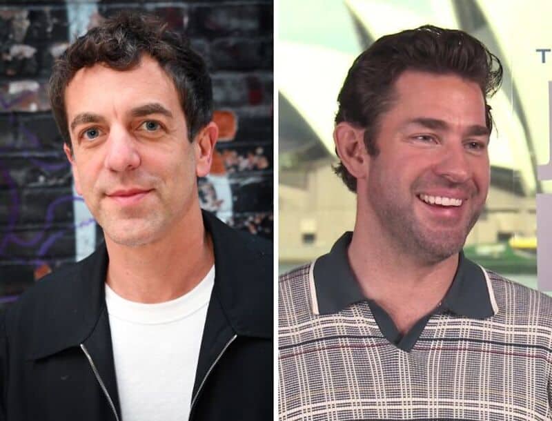 Two men with dark hair smiling, one in a black jacket and the other in a checkered shirt.